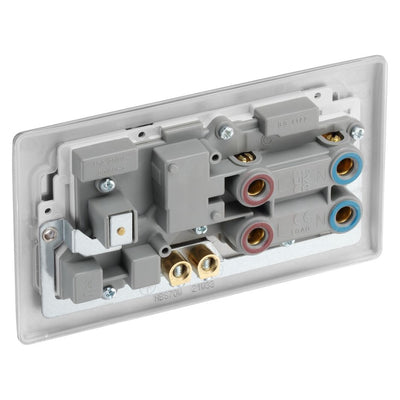 BG Nexus Brushed Steel 45A Switched Socket and Cooker Control Unit NBS70W with 35mm Steel Back Box