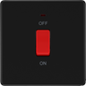 BG Evolve Matt Black 45A DP Single Cooker Switch Indicator FFB74 by British General (BG-FFB74-1)