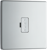 BG Electrical FPC54 Nexus Screwless Flat-Plate Unswitched Fused Connection Spur Unit Polished Chrome 13A by British General (BG-FPC54-Shopify-SA_1)