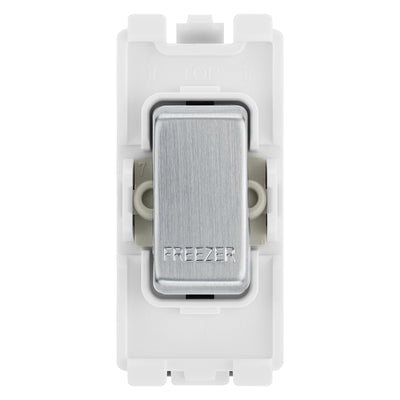 BG RRFZBS Brushed Steel 20 Amp Double Pole Grid Switch Labelled Freezer by British General (BG-RRFZBS+RBS30)