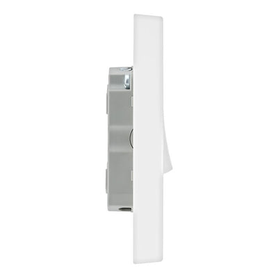 BG 915 Moulded Square Edge | White | 1 Gang 10AX 3 Pole Fan Isolator Switch by British General (BG-915)