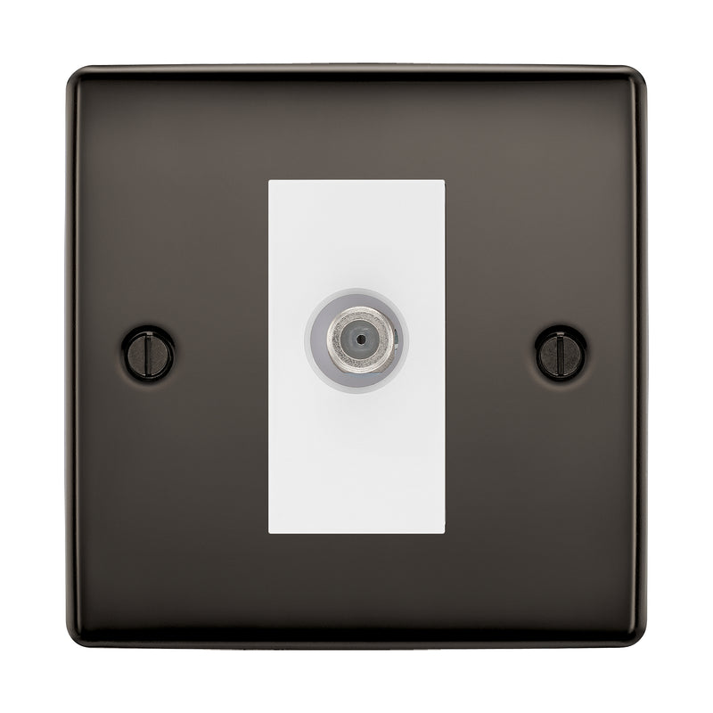 BG Nexus Metal Black Nickel Satellite Socket NBN64W