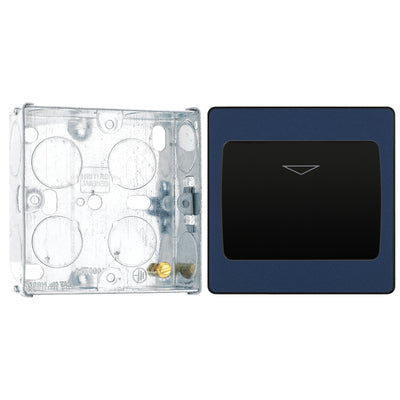 BG Evolve Matt Blue 16A Key Card Switch PCDDBKYCSB with 25mm Steel Back Box