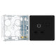 BG Screwless Matt Black 13A Single Socket FFB21B with 35mm Steel Back Box