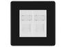 BG Screwless Matt Black 2 Gang RJ45 Data Socket FFBRJ452W White Inserts by British General (BG-FFBRJ452W)
