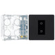 BG Evolve Matt Black Single Secondary Touch Dimmer Switch PCDMBTDS1B with 35mm Steel Back Box