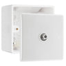 BG Electrical Single Satellite TV Socket Outlet White & 50mm Pattress Back Box by British General (BG-864+877)
