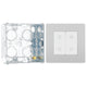 BG Evolve Brushed Steel Double Master Touch Dimmer Switch PCDBSTDM2W with 35mm Steel Back Box