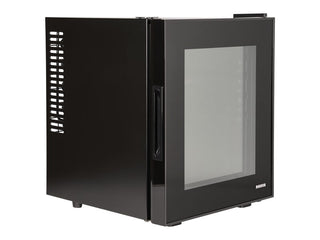 Corby Eton 20L Glass Minibar in Black with Black interior - UK Plug