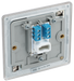 FBSBTS1 Back - is Secondary telephone socket from British General uses a screw terminal connection and should be used for an additional telephone point which feeds from the master telephone socket.
