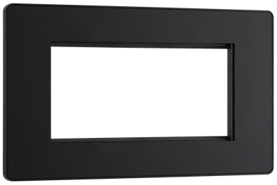PCDMBEMR4B Front - The Euro Module range from British General combines plates and interchangeable modules so you can configure your own bespoke switches and sockets.