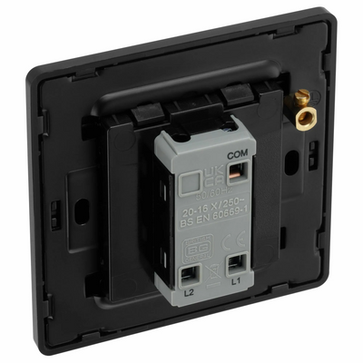 BG Evolve Satin Brass 1-Gang 2-Way 20A Edge to Edge Rocker Light Switch | PCDSB12EB by British General (BG-PCDSB12EB)