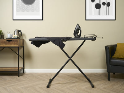 Corby Oxford Ironing Centre in Dark Grey with Sherwood 1200W Dry Iron - UK Plug