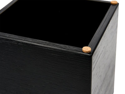 Corby Buxton Cube Tissue Box Cover in Black BUSA Bamboo