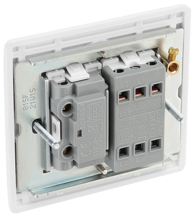 BG 815F Moulded Round Edge | White | 10A Triple Pole Fused Fan Isolator Switch by British General (BG-815F)