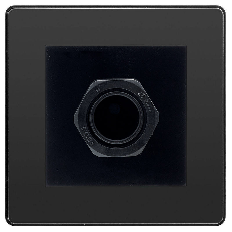 BG Evolve Black Chrome 45A Flex Outlet Euro Module | Black Insert