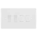 BG White 4 Gang Light Switch 2x Trailing Edge LED Dimmer 2x 2 Way Custom Switch