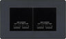 BG Evolve Matt Grey 4G Euro Plate with 2X USB-A Dual Chargers – Black Insert by British General (BG-PCDMGEMR4B+EMUSB3B)