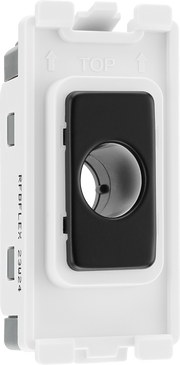 BG RFBFLEX Nexus Grid Matt Black 10mm Flex Outlet Module
