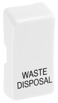 BG RRWDISPCDW Evolve Grid White 'WASTE DISPOSAL' Rocker