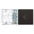 BG Screwless Black Nickel 13A Unswitched Fused Connection Unit FBN54 with 35mm Steel Back Box