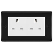 BG Nexus Matt Black 4 Gang 13A Unswitched Socket - NFB4GUSSW by British General (BG-NFB4GUSSW)