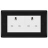 BG Nexus Matt Black 4 Gang 13A Unswitched Socket - NFB4GUSSW by British General (BG-NFB4GUSSW)