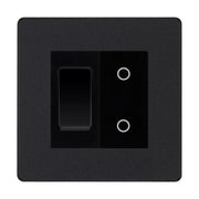 BG Evolve Matt Black 2G Custom Switch 1x 2 Way Switch 1x Secondary Touch Dimmer by British General (EVOLVE-MB-2G-1X 2-WAY SWITCH-1X STD-BI)
