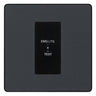 BG Evolve Matt Grey 20AX 2 Way Emergency Lighting Test Key Switch - Key Included - Black Insert