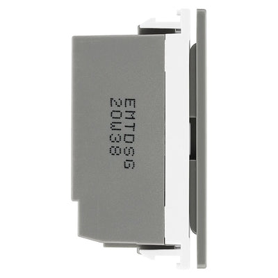 BG Nexus Black Nickel Single Secondary Touch Dimmer Switch Grey Insert