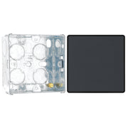 BG Evolve Matt Grey Intermediate Edge to Edge Rocker Switch PCDMG13EB with 35mm Steel Back Box