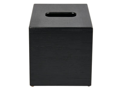 Corby Buxton Cube Tissue Box Cover in Black BUSA Bamboo