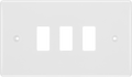 BG R83 Nexus Grid | White | Moulded 3 Module Front Plate