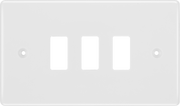BG R83 Nexus Grid | White | Moulded 3 Module Front Plate