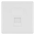 BG White Moulded Single IDC Secondary Telephone Socket - White Insert