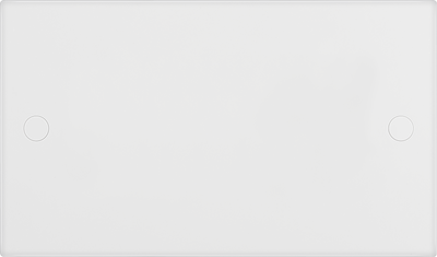 BG 905 Moulded Square Edge | White | 2 Gang Blank Plate by British General (BG-905)