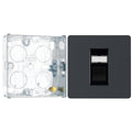 BG Evolve Matt Grey RJ45 Cat6 Single Data Outlet PCDMGRJ451B with 25mm Steel Back Box