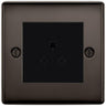 BG Nexus Metal Black Nickel 2A Unswitched Socket NBN28B by British General (BG-NBN28B)