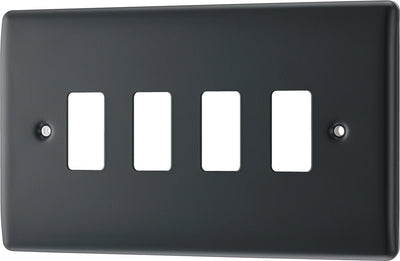 BG RPM4 Nexus Grid Part M | 4 Module Front Plate by British General (BG-RPM4)