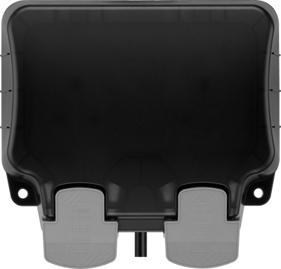 BG WP22KIT/3 Nexus Storm IP66 2 Gang 13A 30mA Non-Latching RCD 3m Cable Switched Socket by British General (BG-WP22KIT/3)