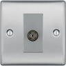 BG Nexus Metal Brushed Steel Co-axial Socket NBS60G by British General (BG-NBS60G)