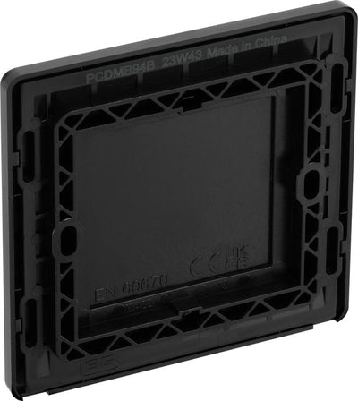 BG Evolve PCDMB94B Single Blank Plate - Matt Black (Black) by British General (BG-PCDMB94B)