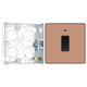 BG Evolve Polished Copper 20A Double Pole Switch with Neon PCDCP31B with 25mm Steel Back Box