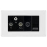 BG White Moulded TV/FM/SAT + Return & 1 Gang Tel - Screened Triplex Socket NWM68B by British General (BG-NWM68B)