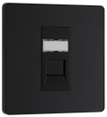 BG PCDMBRJ451B Matt Black Evolve RJ45 Cat6 Outlet-Black Insert