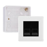 BG White Moulded Double RJ11 Telephone Socket Euro Module with 32mm Back Box - Black Insert by British General (BG-EMRJ11B-2G-32)