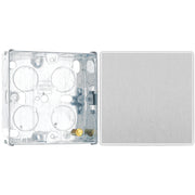 BG Evolve Brushed Steel Intermediate Edge to Edge Rocker Switch PCDBS13EW with 25mm Steel Back Box
