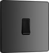 BG PCDBC12WB Black Chrome Evolve 1 Gang 20A 16AX 2 Way Wide Rocker Light Switch - Black Insert