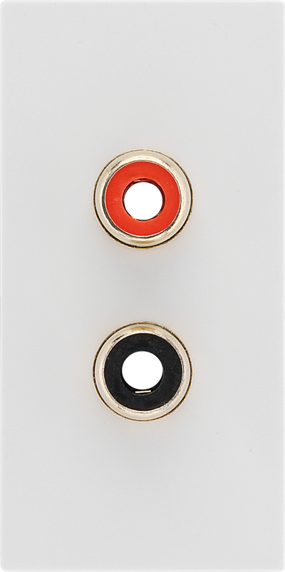 BG EMRCA2W Euro Module RCA x2 Outlet - White