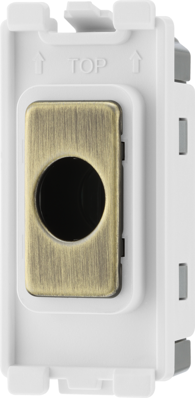 BG RABFLEX Nexus Grid Antique Brass Flex Outlet Module by British General (BG-RABFLEX)